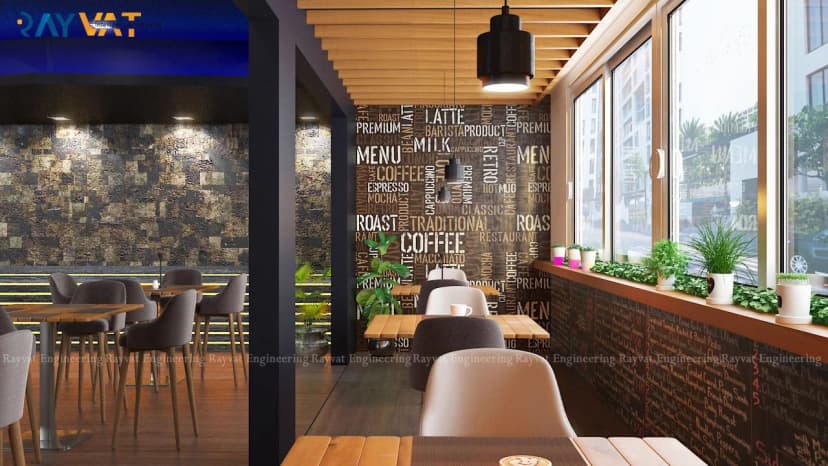 1. 3D Restaurant Design Rendering Los Angeles