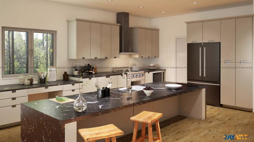 1.kitchen interior Dark Concept