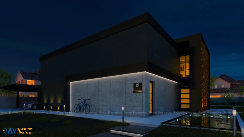 Bunglow Exterior Night