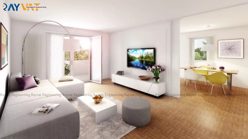 Living Room 3D Interior Switzerland
